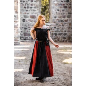 Jupe médiévale noire/rouge "Dana