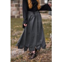 Medieval skirt with embroidery blue-grey "Svenja"
