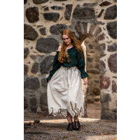 Medieval skirt with embroidery Natural "Svenja"