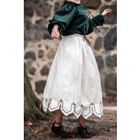 Medieval skirt with embroidery Natural "Svenja"