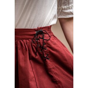 Medieval skirt with embroidery Red "Svenja"