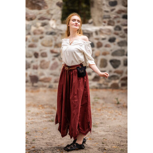 Medieval skirt with embroidery Red "Svenja"