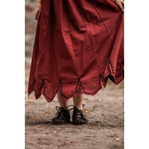 Medieval skirt with embroidery Red "Svenja"