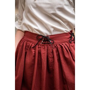 Medieval skirt with embroidery Red "Svenja"