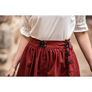 Medieval skirt with embroidery Red "Svenja"