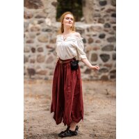 Medieval skirt with embroidery Red "Svenja"