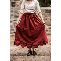 Medieval skirt with embroidery Red "Svenja"