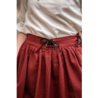 Medieval skirt with embroidery Red "Svenja"