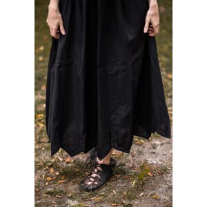 Medieval skirt with embroidery Black "Svenja"