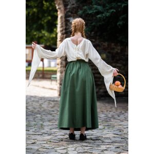 Medieval skirt in heavy cotton Green "Smilla"