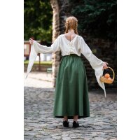 Medieval skirt in heavy cotton Green "Smilla"