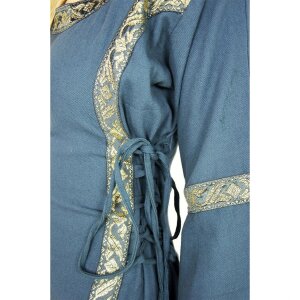 Medieval dress with border blue "Sophie"