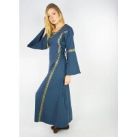 Medieval dress with border blue "Sophie"