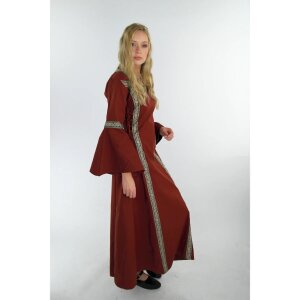 Medieval dress with border Red "Sophie"
