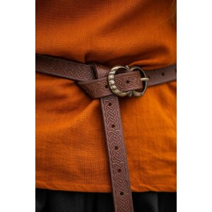 Celtic leather belt Light brown "Merle"
