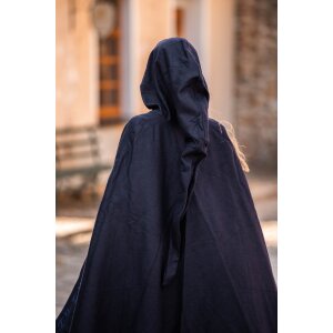 Wool cape with embroidery Blue "Alma"