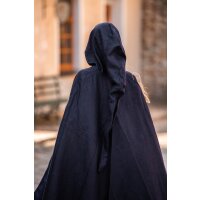 Wool cape with embroidery Blue "Alma"