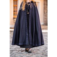 Wool cape with embroidery Blue "Alma"