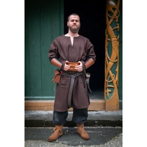 Tunique viking en laine brune "Olvisson