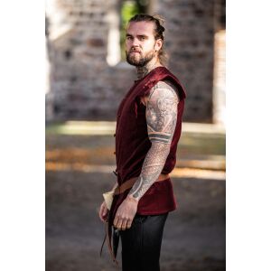 Lined velvet doublet Red "Heinrich"