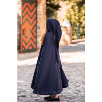 Cape with embroidery and fibula Blue "Gesa"