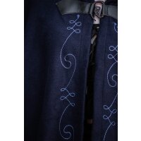 Cape with embroidery and fibula Blue "Gesa"