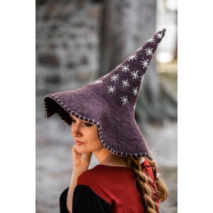 Chapeau de sorcière brun "Star