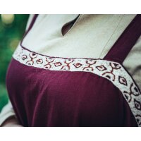 Overdress hand stitched border Red "Halla"-