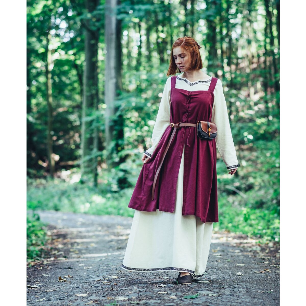 Wikinger Überkleid Rot "Inka"