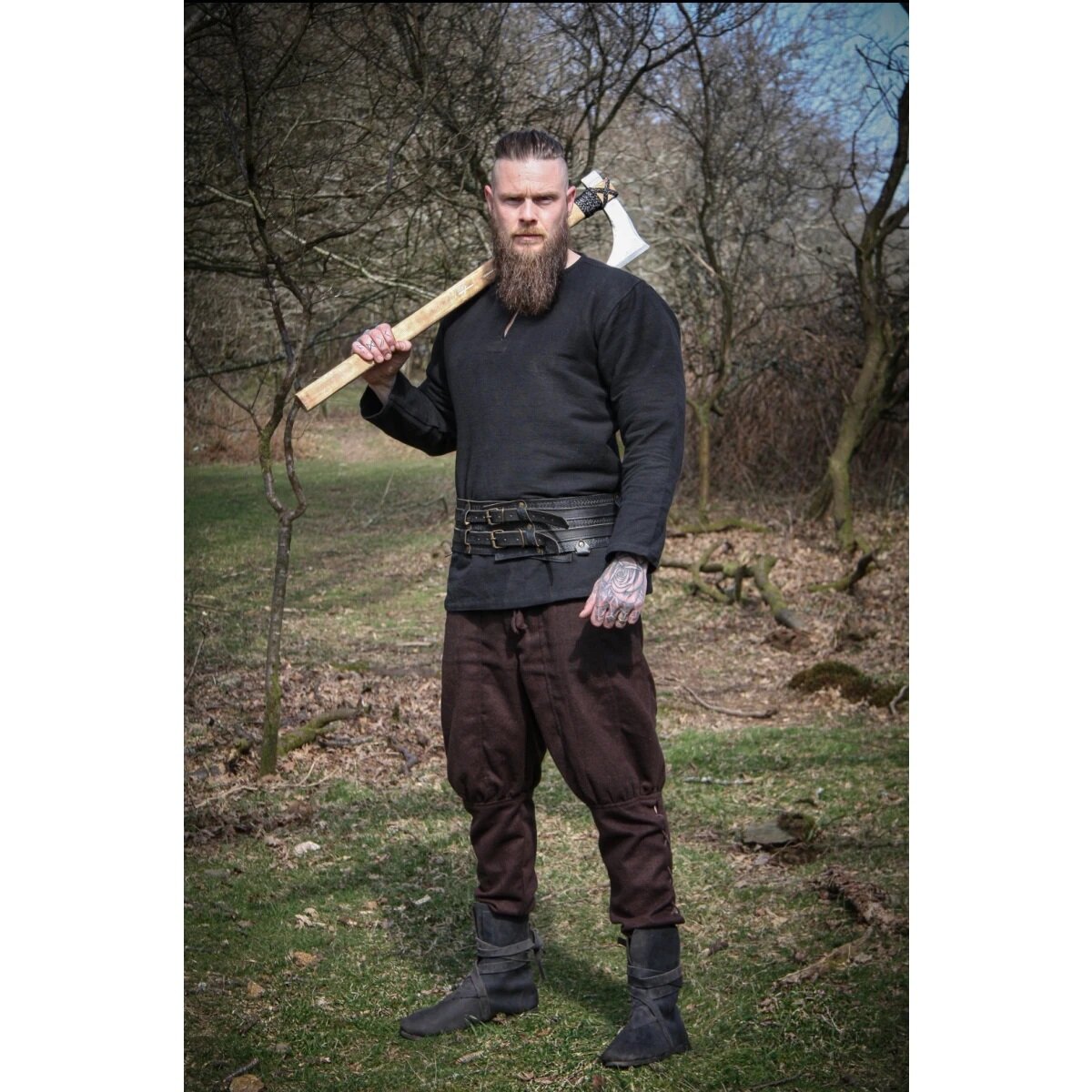 Viking tunic Black "Ivar"