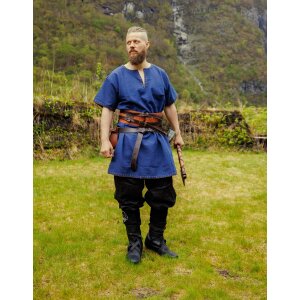 Viking tunic short sleeve Blue "Theobald"
