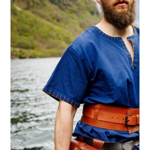 Viking tunic short sleeve Blue "Theobald"