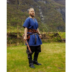 Viking tunic short sleeve Blue "Theobald"