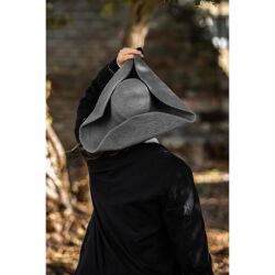 Wool felt hat tricorn hat gray "Hugo"