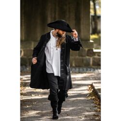 Wool felt hat tricorn hat black "Hugo"
