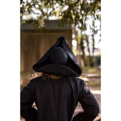 Wool felt hat tricorn hat black "Hugo"