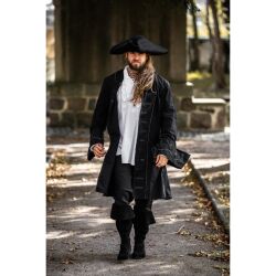 Wool felt hat tricorn hat black "Hugo"
