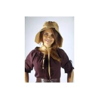 Medieval bonnet honey brown "Claire"