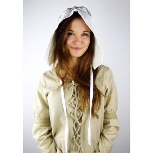 Medieval bonnet White &quot;Claire&quot;