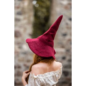 Chapeau de sorcière rouge "Agata