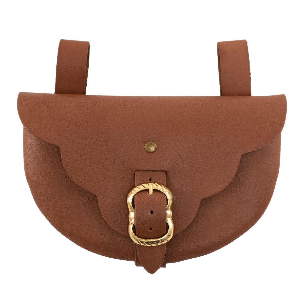 High medieval bag brown D-shape