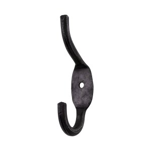 Rustic forged wall hook or coat hook
