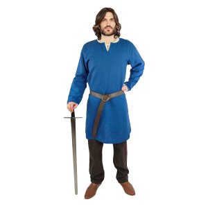 Viking linen tunic blue