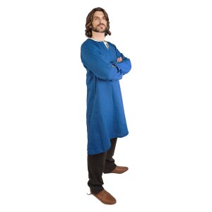 Viking linen tunic blue