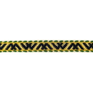 Border ribbon yellow-green wool 100 cm