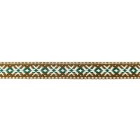 Border ribbon brown-green cotton 100 cm