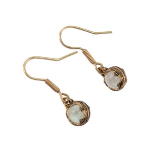 Earrings glass ball bronze &quot;Gotland&quot; -...