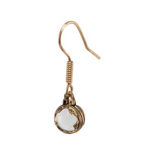 Earrings glass ball bronze "Gotland" - pair