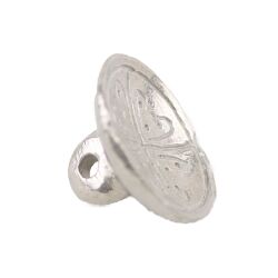 Shield button made of pewter