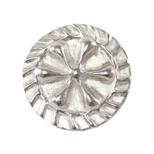 Large button shield shape, made of pewter